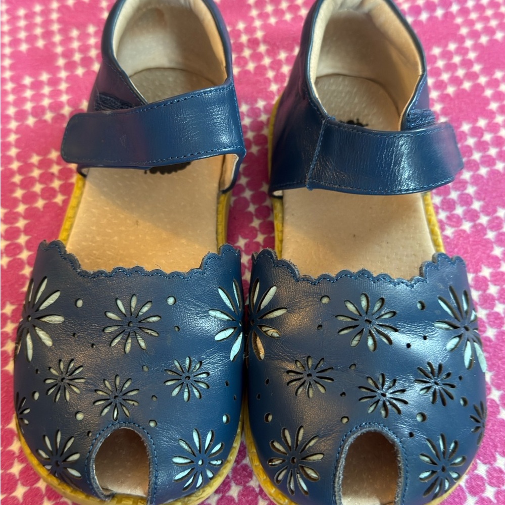 Livie & Luca Navy Floral Cutout Sandals